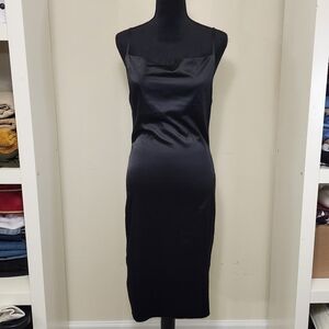 Sophisticated Black Midi Dress